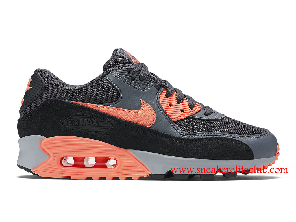 Chaussure Femme Nike Air Max 90 Essential Pas Cher Noir/Gris/Rose ... Chaussure Femme Nike Air Max 90 Essential Pas Cher Noir/Gris/Rose ...