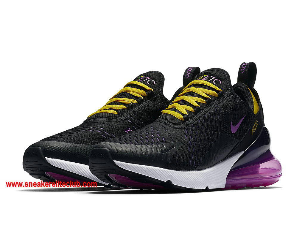 ... Chaussures Homme Nike Air Max 270 Pas Cher Prix Noir/Jaune/Pourpre AH8050_006 ...