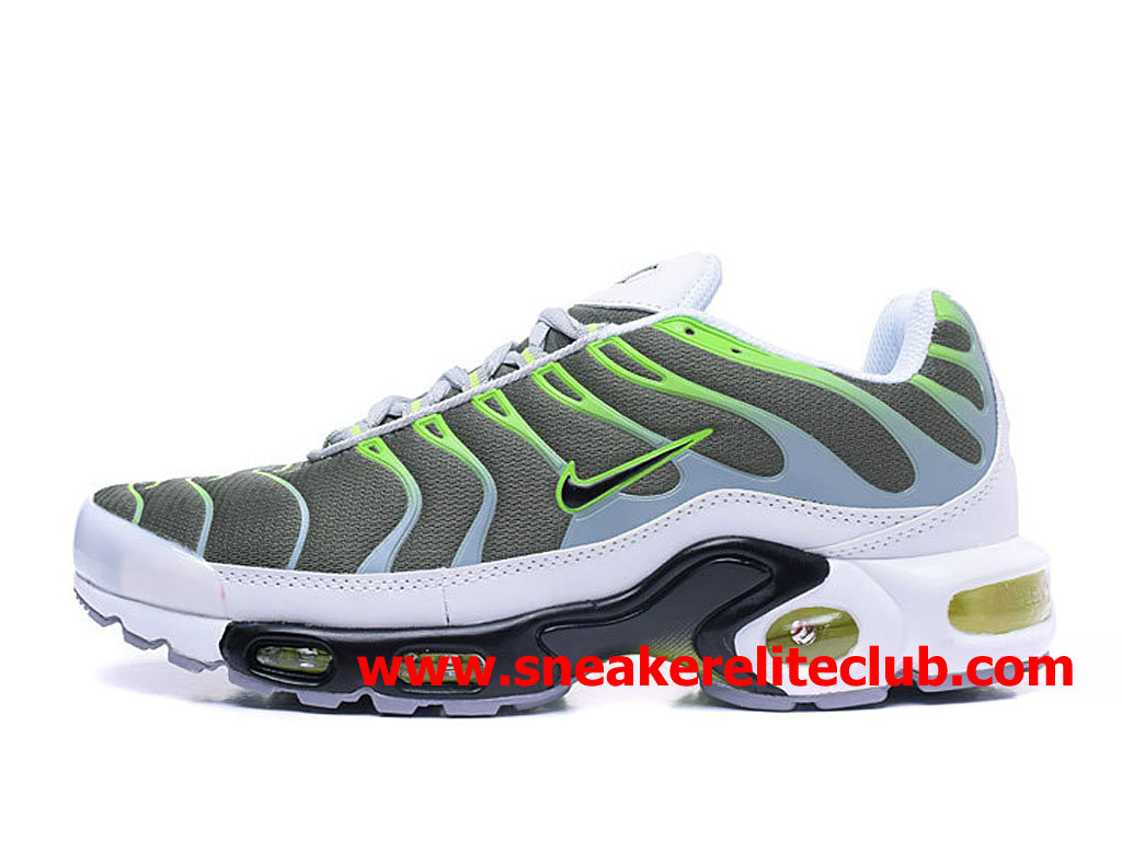 Chaussures Nike Air Max Plus TN Homme Pas Cher Prix Gris Vert ...