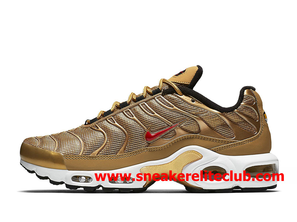 Chaussures Nike Air Max Plus TN Homme Pas Cher Prix Or Rouge ...